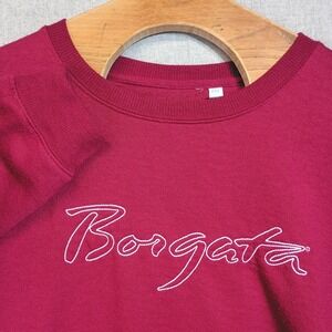 Borgata Casino Women's XXL Crewneck Sweatshirt Burgundy Pullover Resort Boxy Fit
